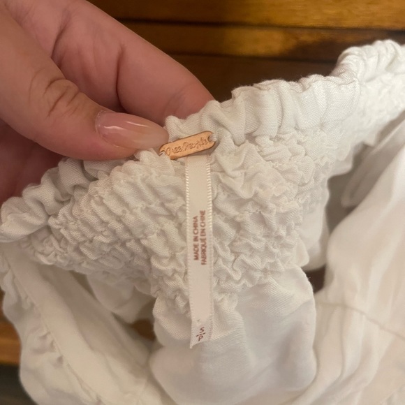Free People Off the Sholder Smocked Top - Picture 3 of 5